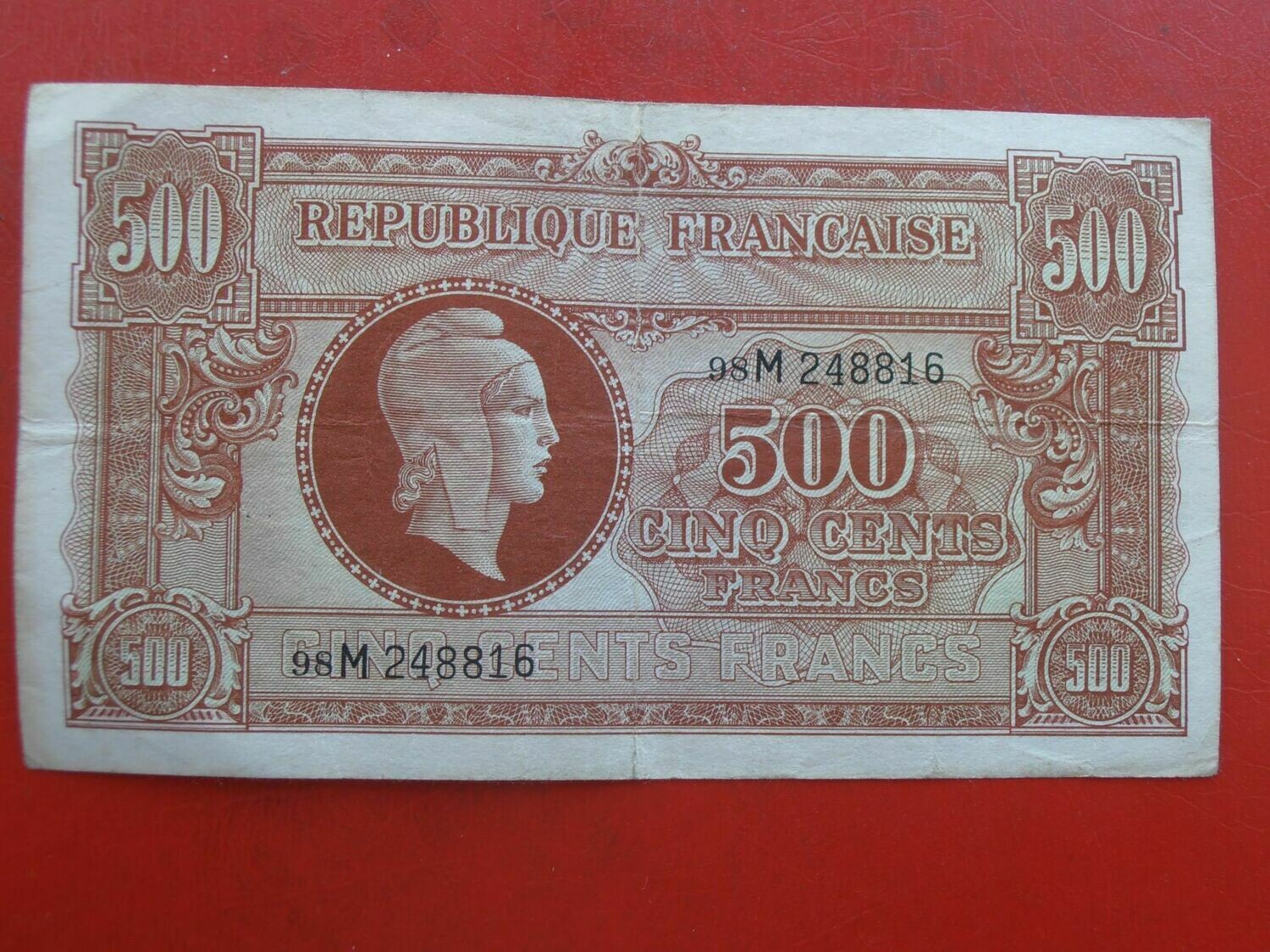 France 500 Francs  -  1944