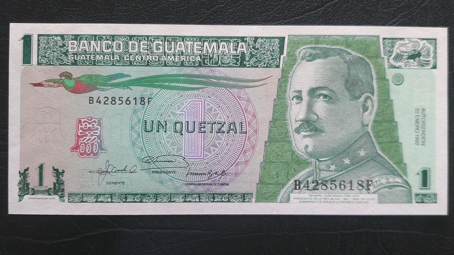 Guatemala 1 Quetzal  -  1992