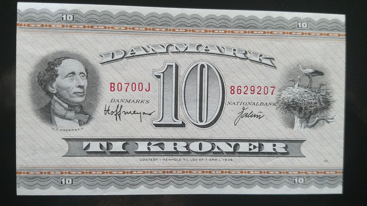 Denmark 10 Kroner - 1970