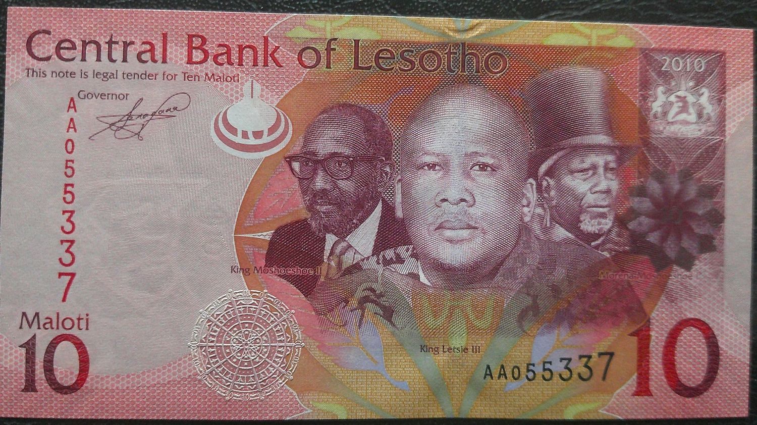 Lesotho 10 Maloti  -  2010