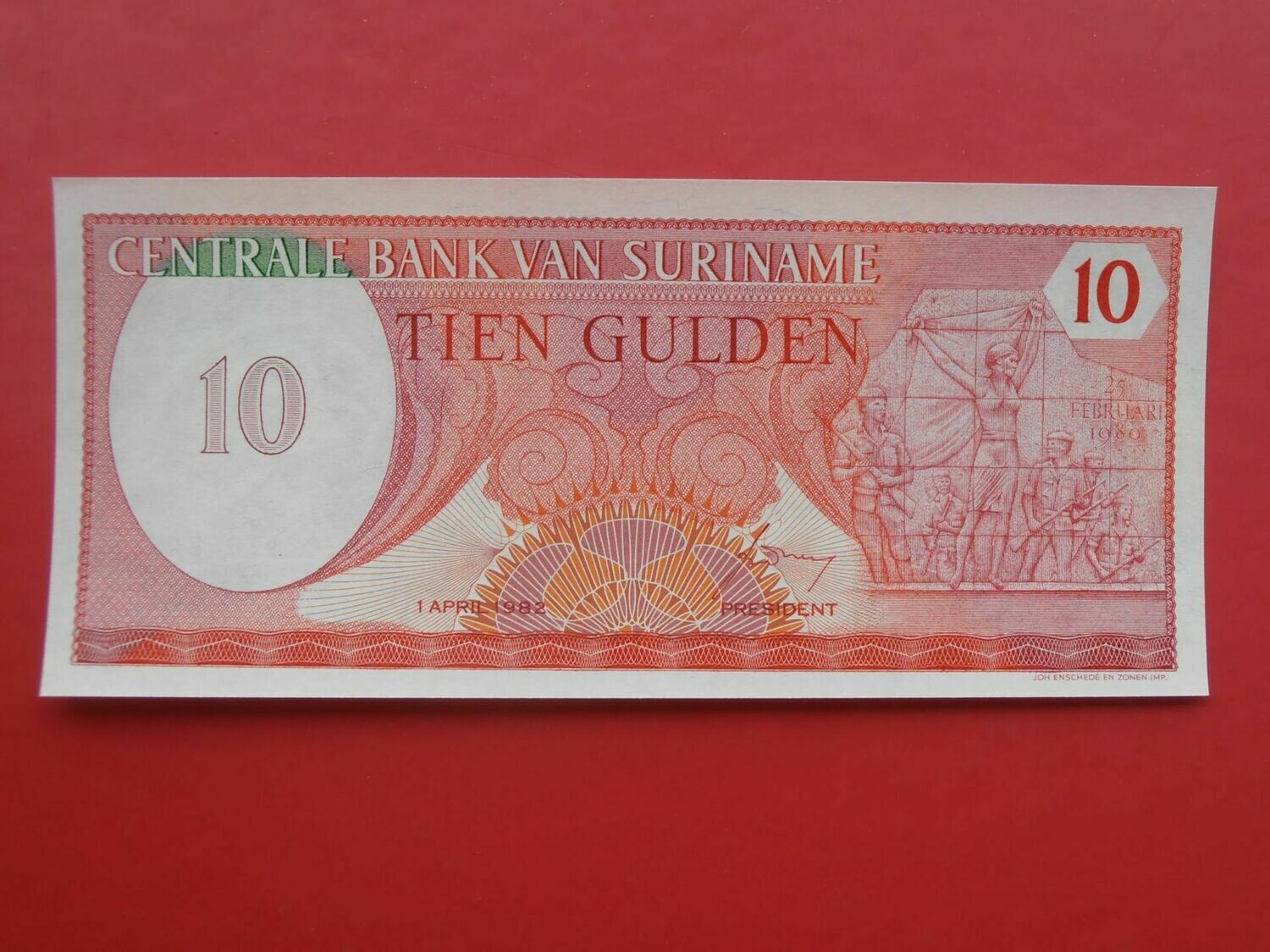 Suriname 10 Gulden  -  1982