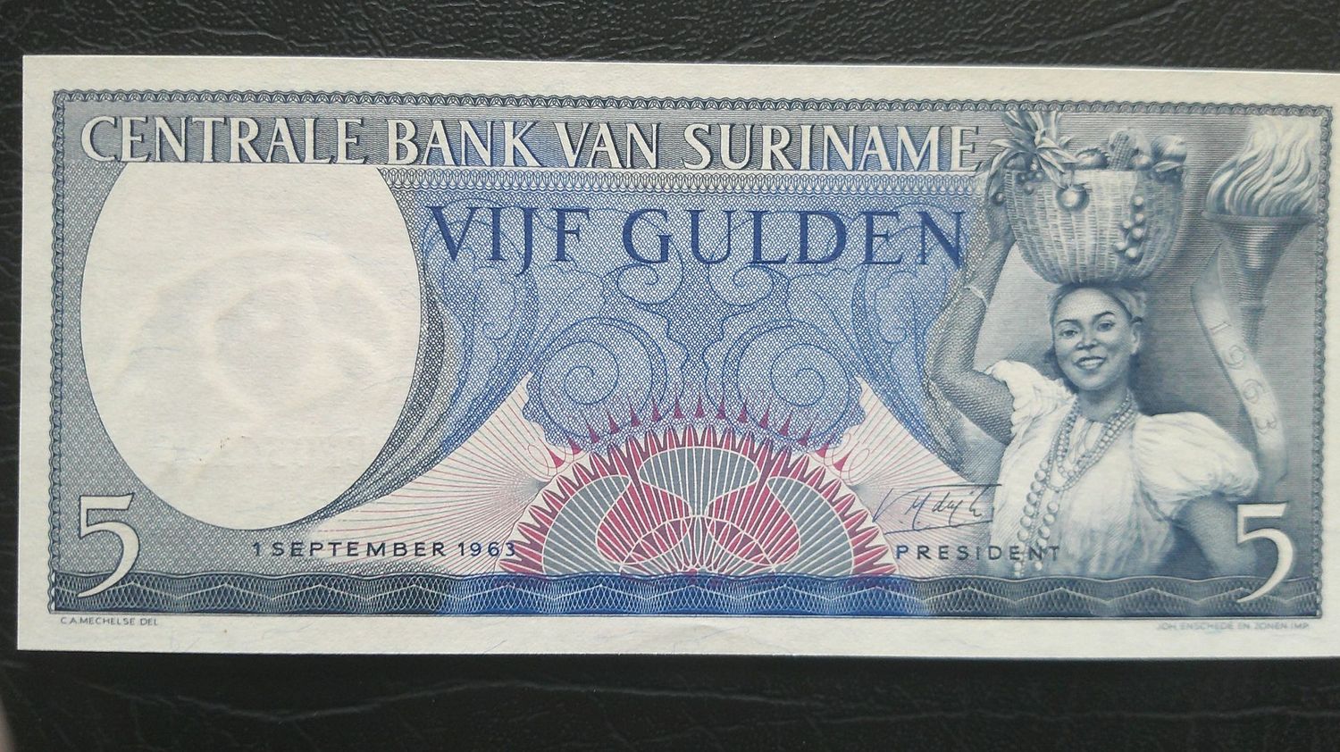 Suriname 5 Gulden  -  1963
