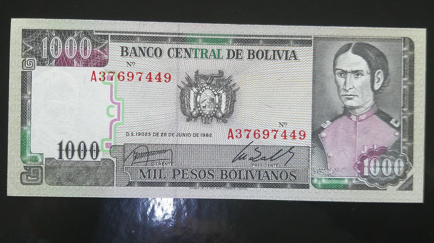 Bolivia 1000 Bolivianos - 1982 Bolivia 1000 Bolivianos - 1982