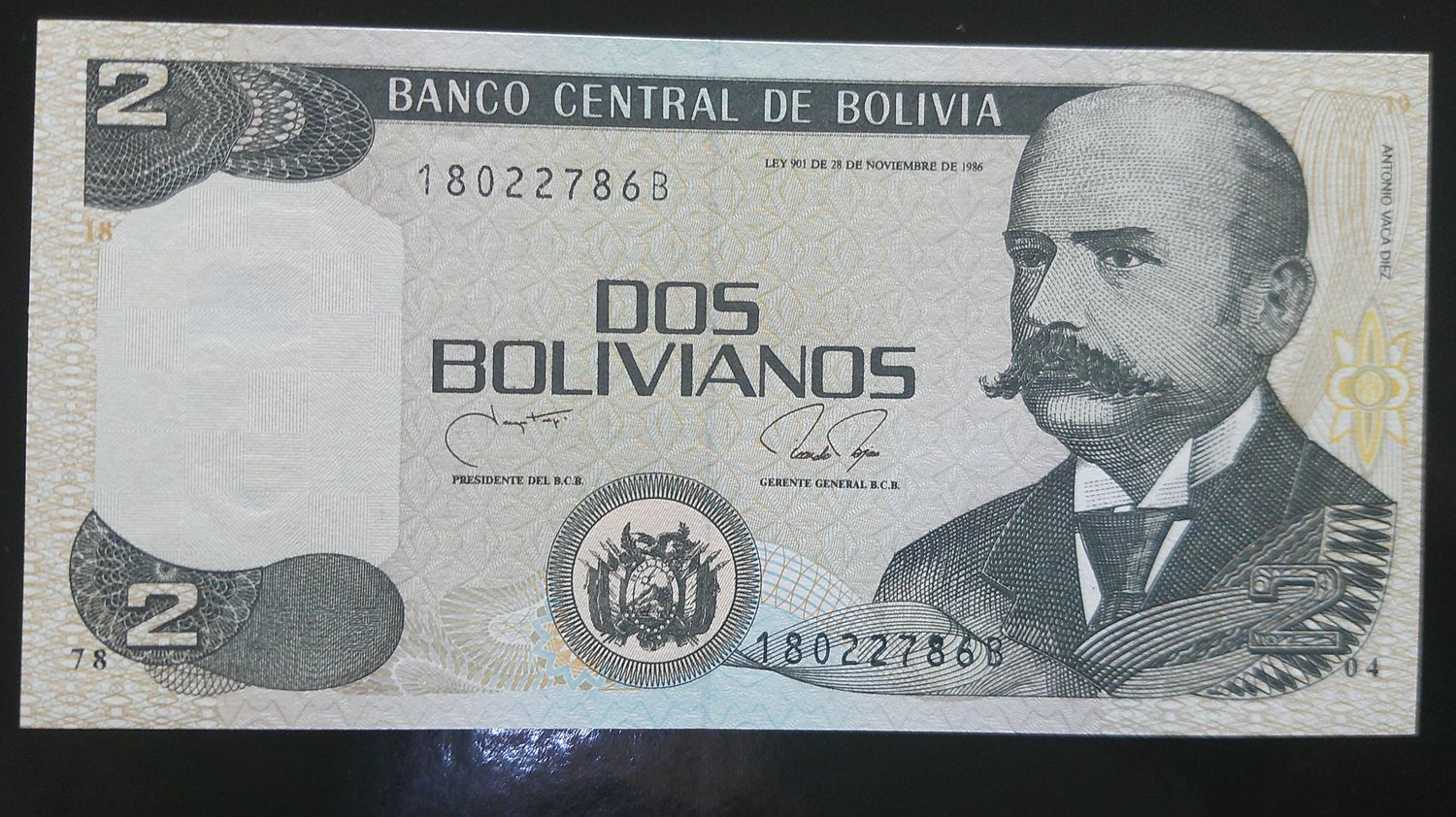 Bolivia 2 Bolivianos  -  1990