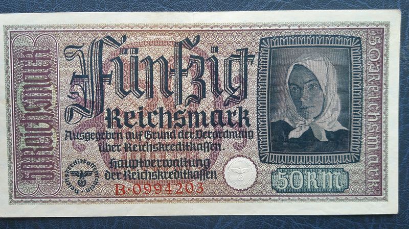 Germany 50 Reichsmarks  - 1939 to 1945