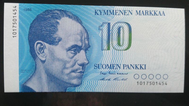Finland 10 Markkaa  -  1986