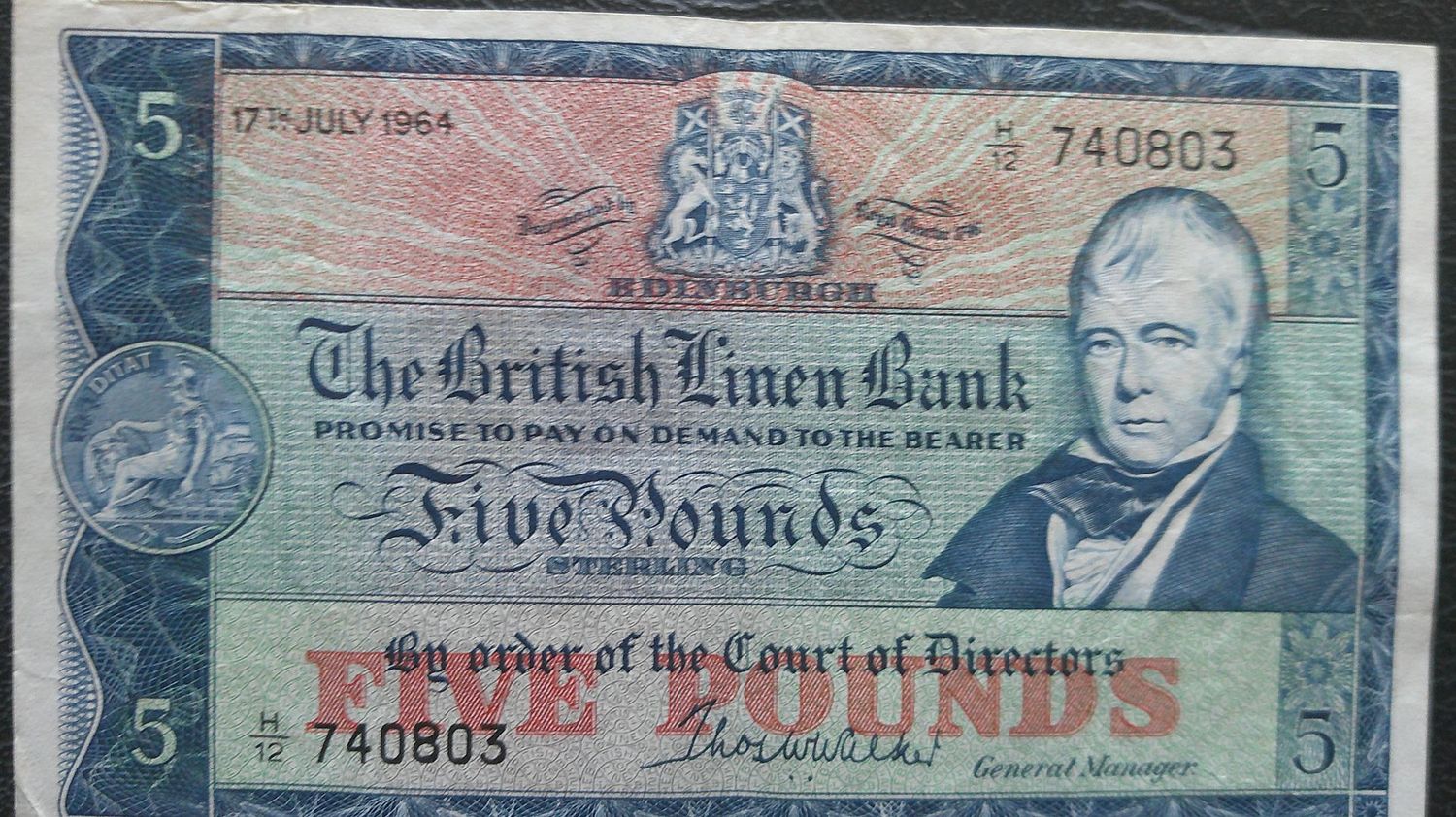 British Linen Bank £5 - 1964 (July) British Linen Bank £5 - 1964 (July)