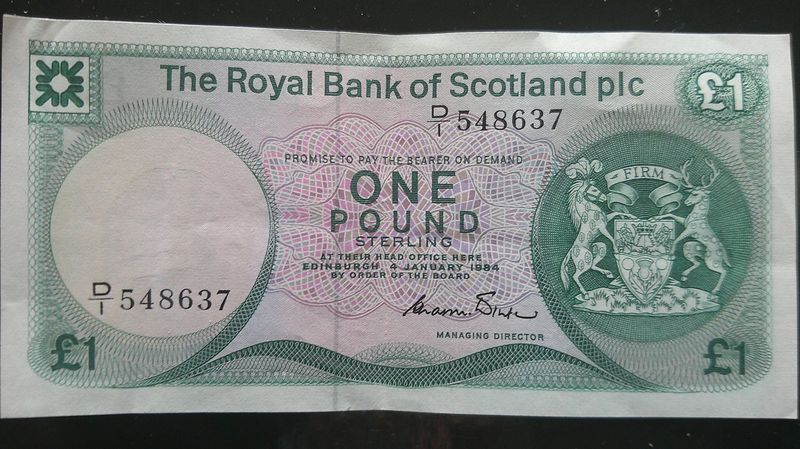 Royal Bank of Scotland £1  -  1984