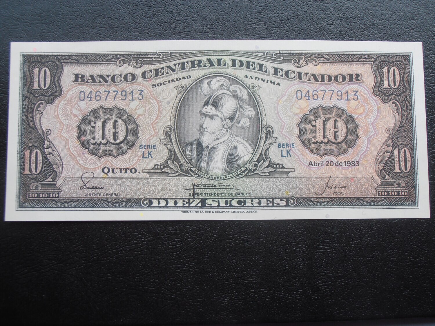 Ecuador 10 Sucres  -  1986