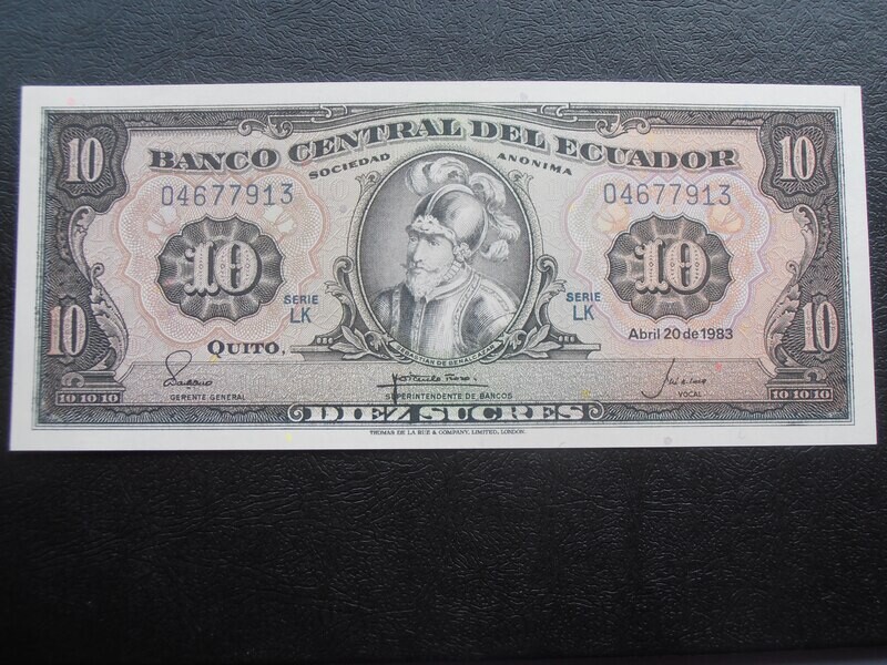 Ecuador 10 Sucres  -  1986
