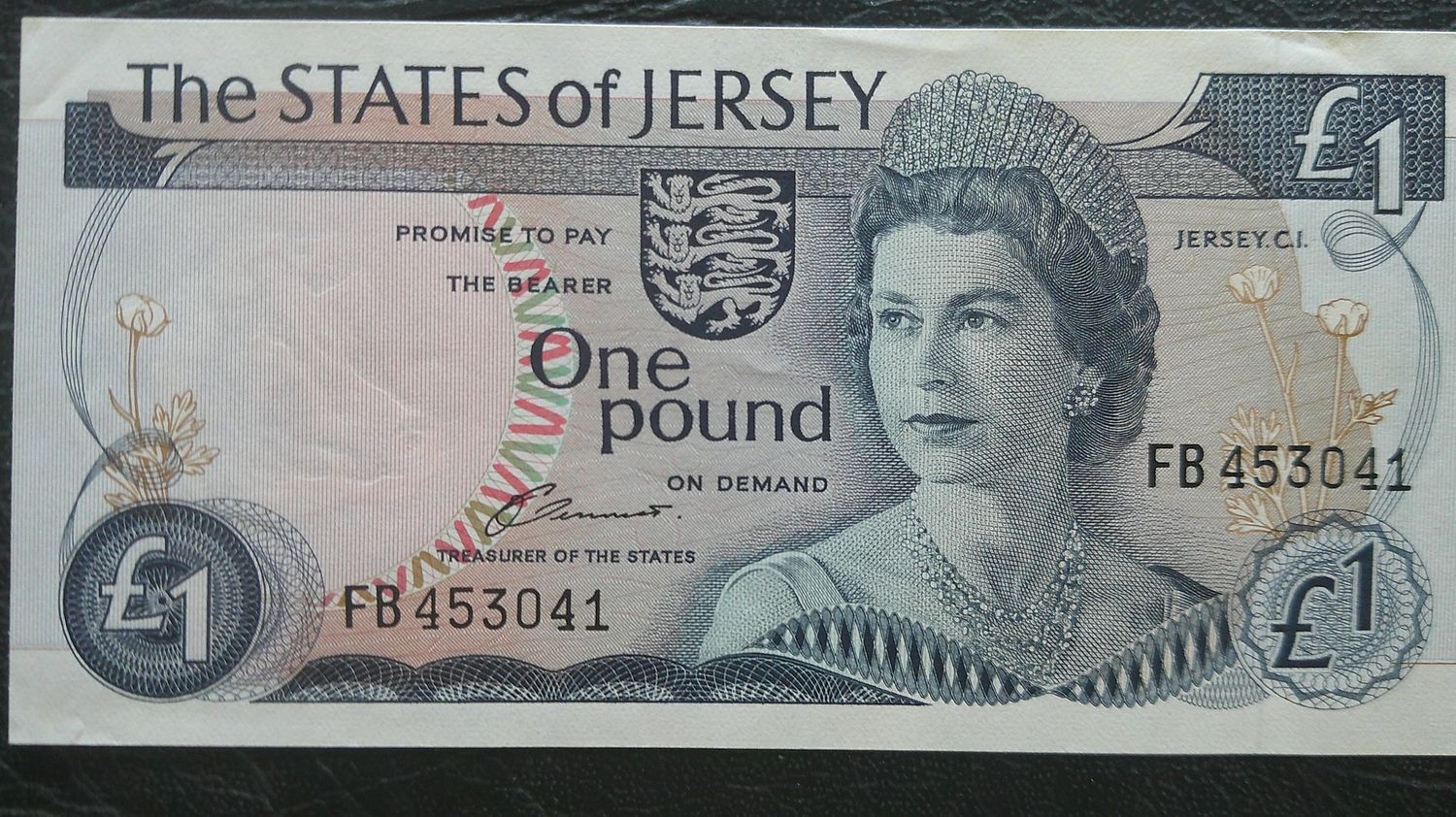 Jersey £1  -  1976  (Clennett)