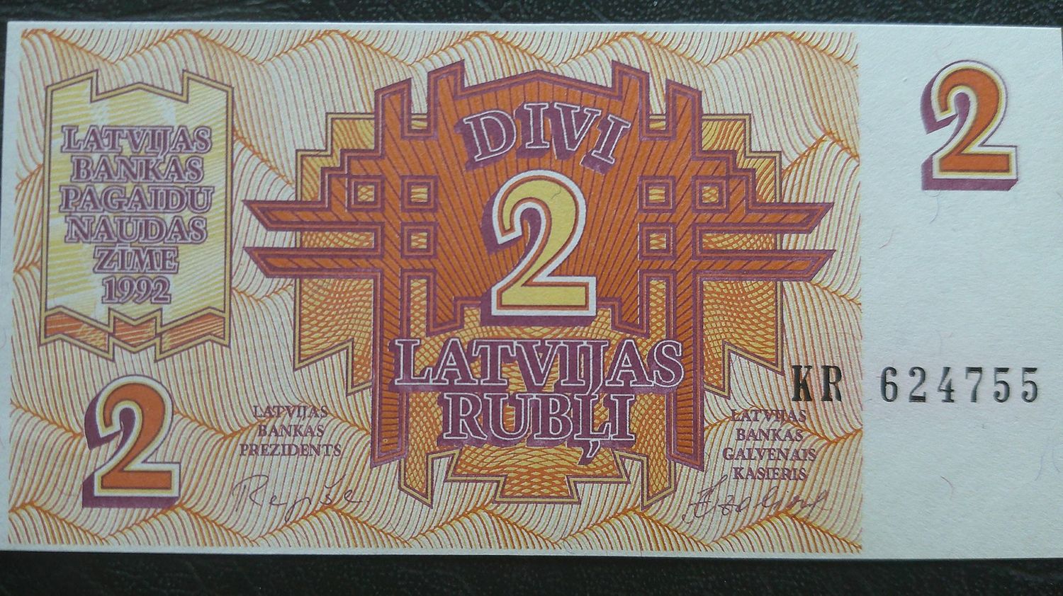 Latvia 2 Rubli  -  1992