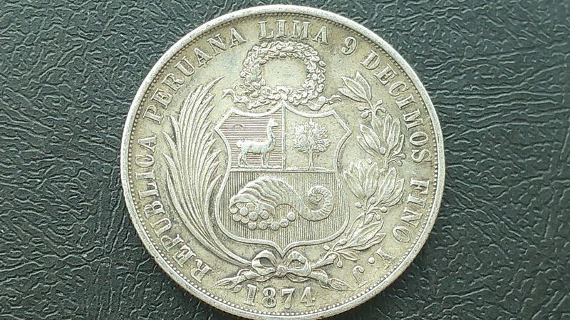 Peru One Sol - 1874