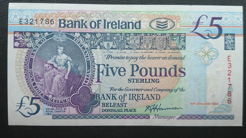 Bank of Ireland £5 - 1992