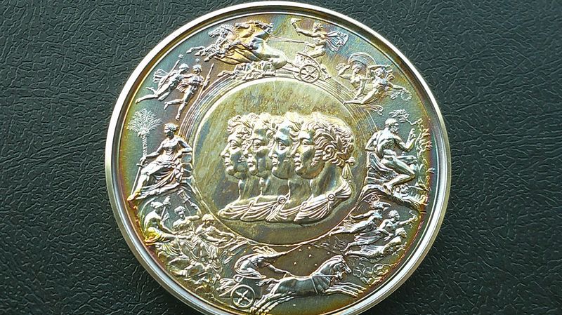 Battle of Waterloo 175th Anniversary Silver Medal  MRPD