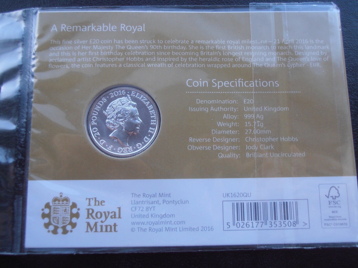 2016 - Twenty Pounds (Queens 90th Birthday) MRPD!
