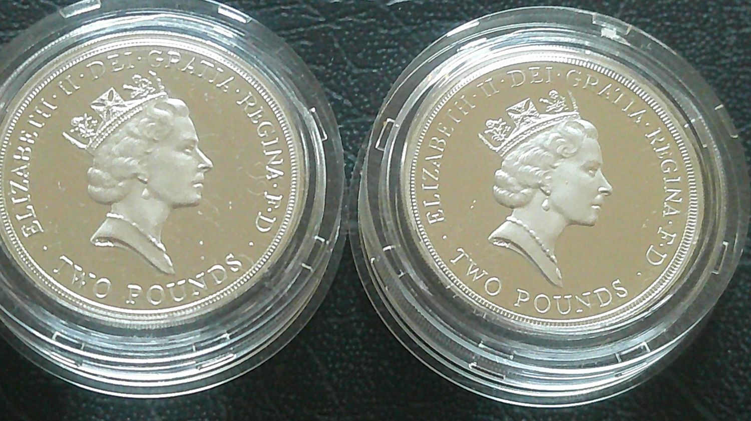 1989 - Two Pounds Silver Proof Piedfort Set MRPD1 1989 - Two Pounds Silver Proof Piedfort Set MRPD1