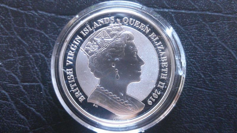 British Virgin Islands Silver Proof $1 - 2019 (Una & the Lion)  MRPD1