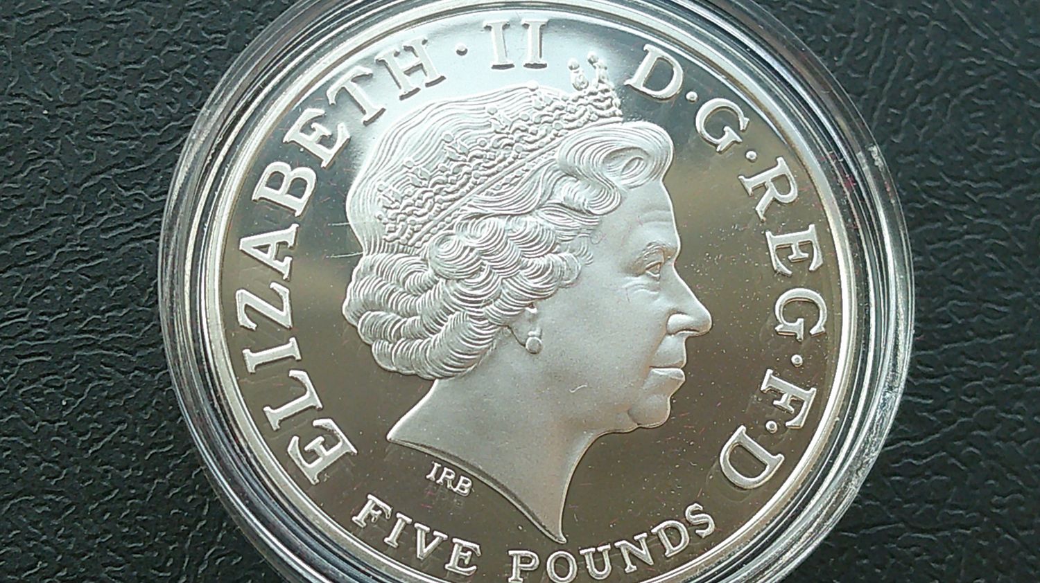 2002 - Silver Proof Five Pounds (Queen Mother Memorial) MRPD