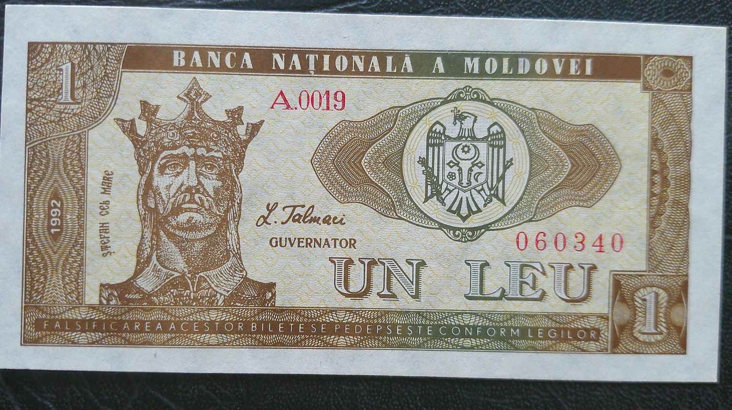 Moldova 1 Leu - 1992