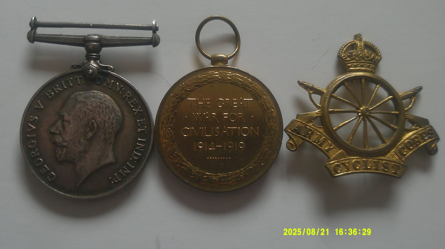 Group of 2 Medals (Army Cycle Corps)