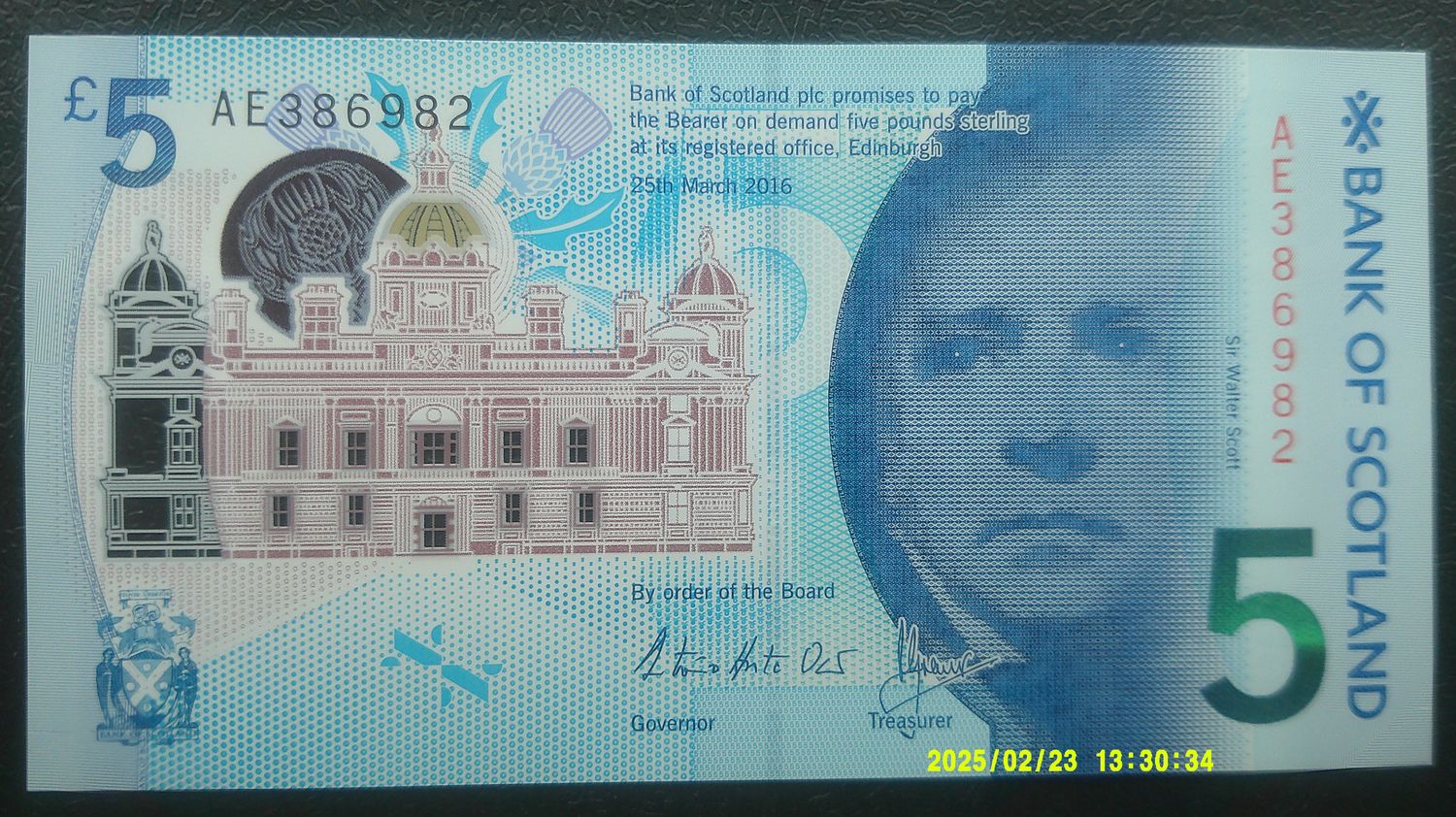 Bank of Scotland £5 - 2016 Bank of Scotland £5 - 2016