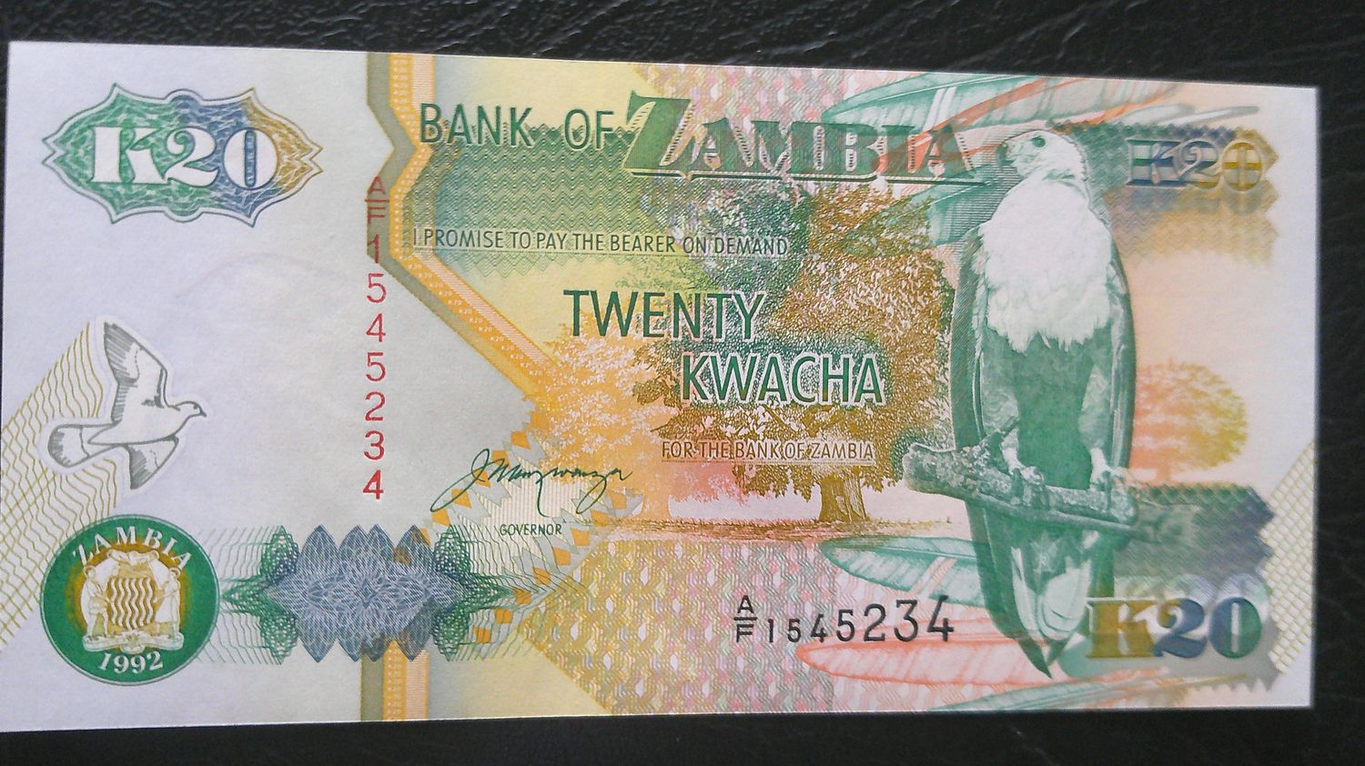 Zambia 20 Kwacha - 1992