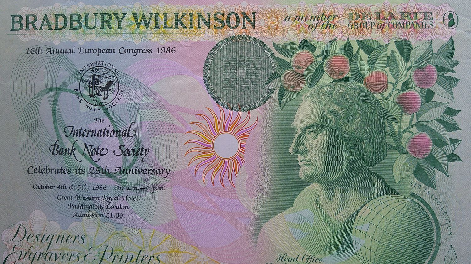 Bradbury Wilkinson 16th Annual European Congress - 1986