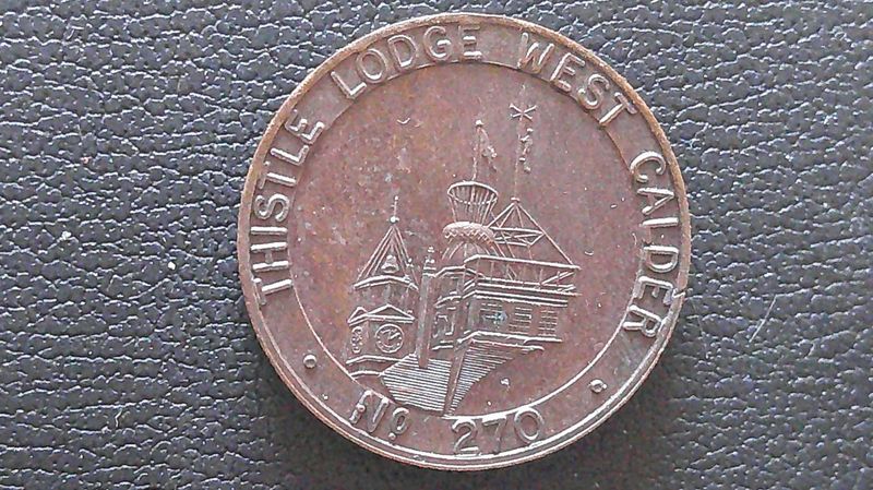 Masonic Penny Token Thistle Lodge West Calder