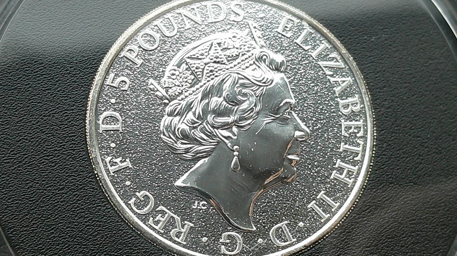 2017 - Two Ounce Fine Silver Five Pounds (Queens Beasts  Griffin of Edward III)  MRPD1