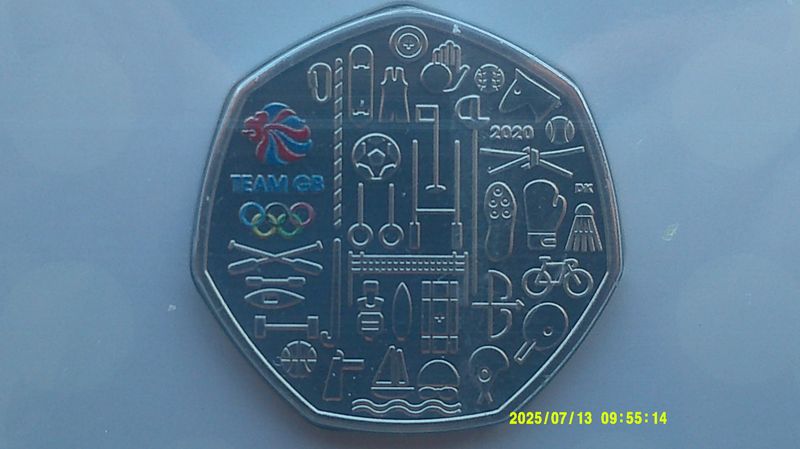 2021 - Fifty Pence  (Believe in Extraordinary Coloured)