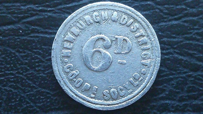 Newburgh & District Cooperative Society Limited  Sixpence Token