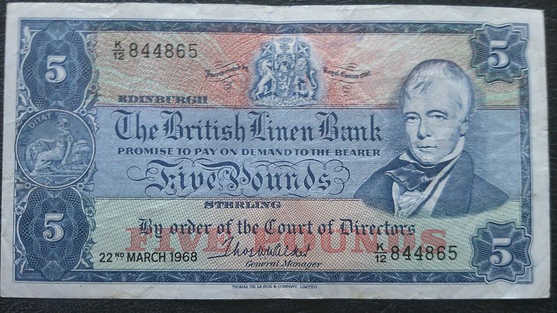 British Linen Bank £5 - 1968