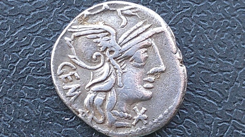 Roman Republic Denarius  132 BC (Marcus Aburius Geminus)