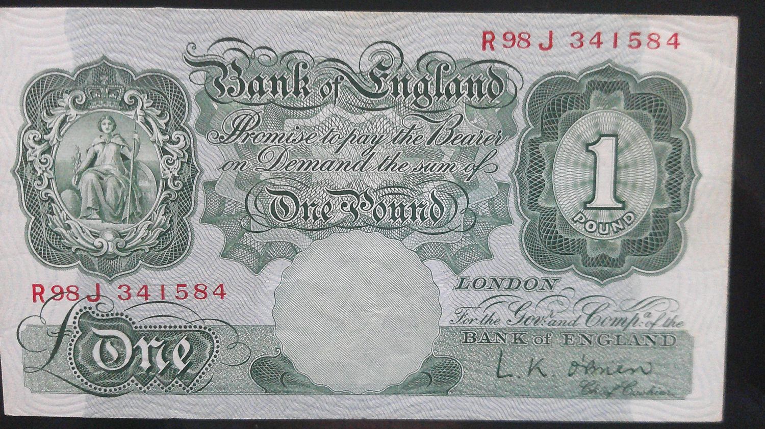 Bank of England £1 - 1955 Bank of England £1 - 1955