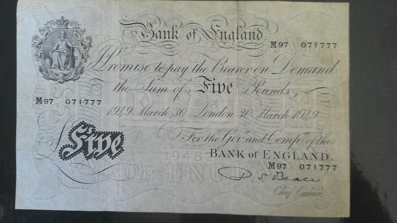 Bank of England £5 - 1949  (March)