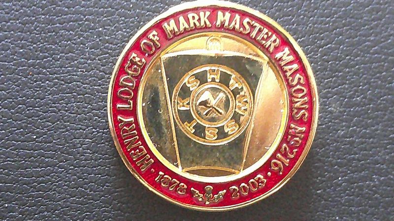 Masonic Penny Token Henry Lodge MMM no 216 2003 (Cleator Moor) Enamelled