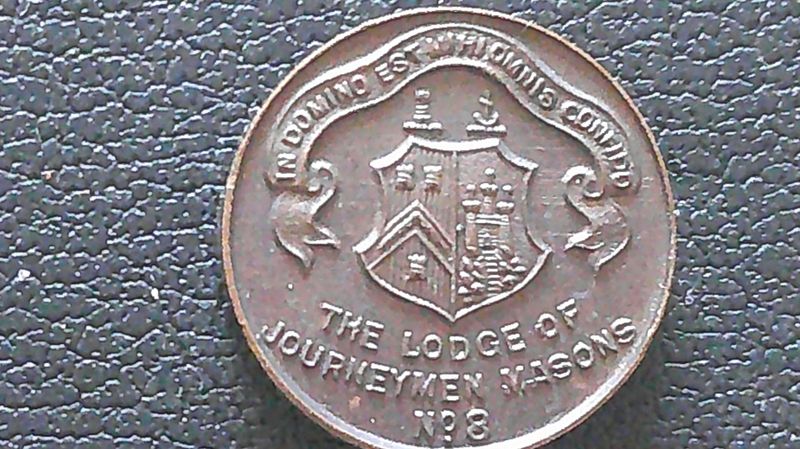 Masonic Penny Token Lodge of Journeymen Masons No 8