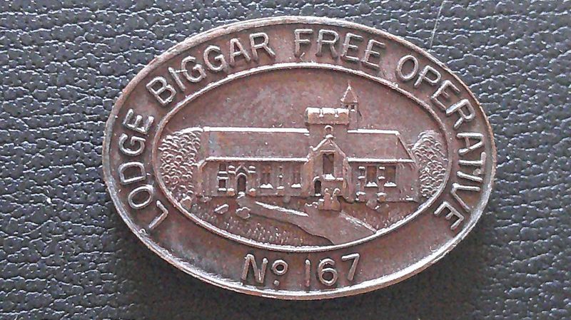 Masonic Penny Token Lodge Biggar Free Operative No 167