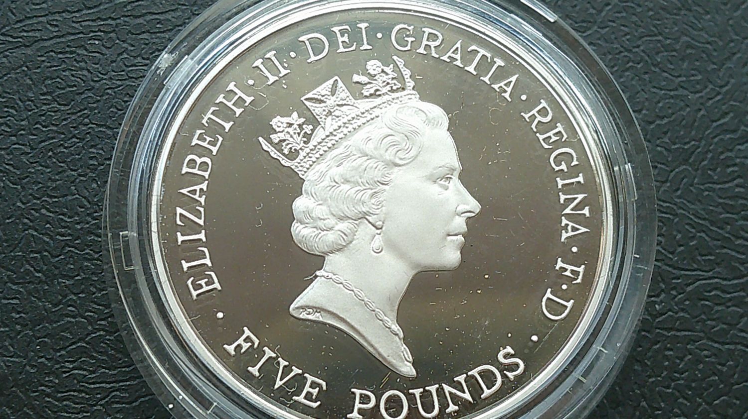1996 - Five Pounds Silver Proof  (Her Majesty Queen Elizabeth 70 Birthday) MRPD1