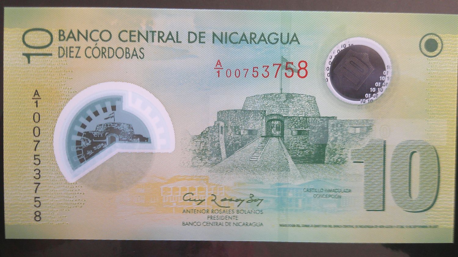 Nicaragua 10 Cordobas - 2007  (Polymer)