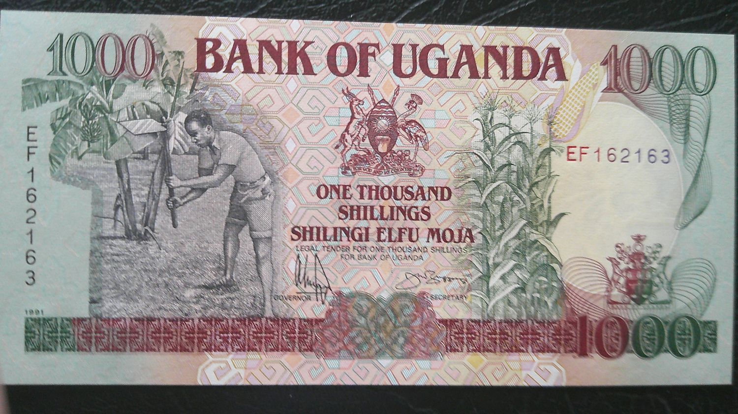 Uganda 1000 Shillings - 1991