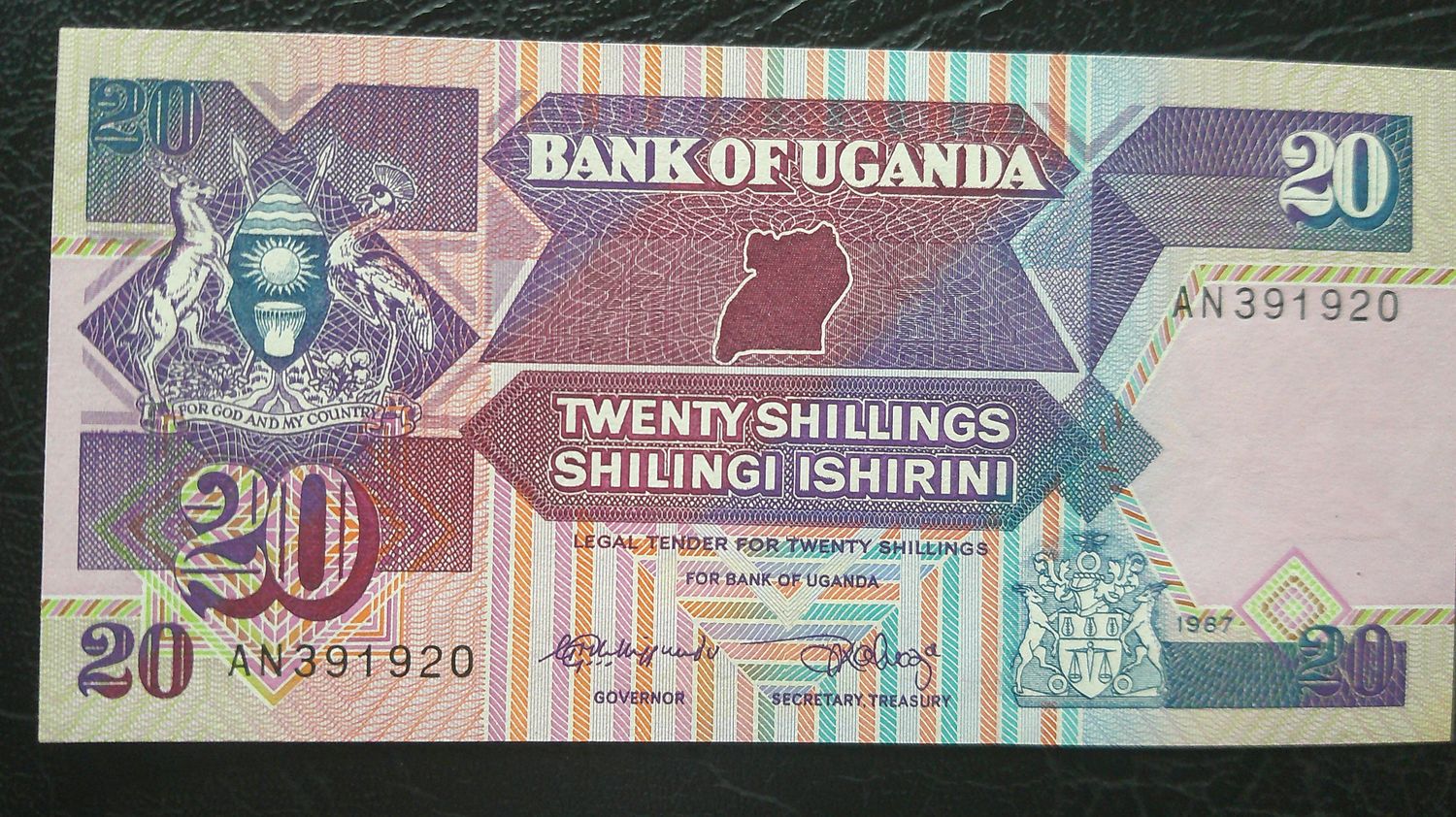 Uganda 20 Shillings - 1987