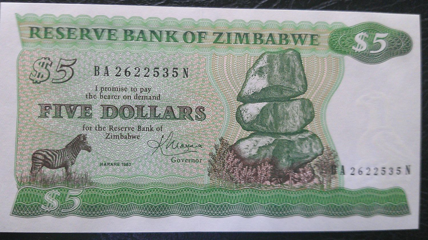 Zimbabwe 5 Dollars - 1983
