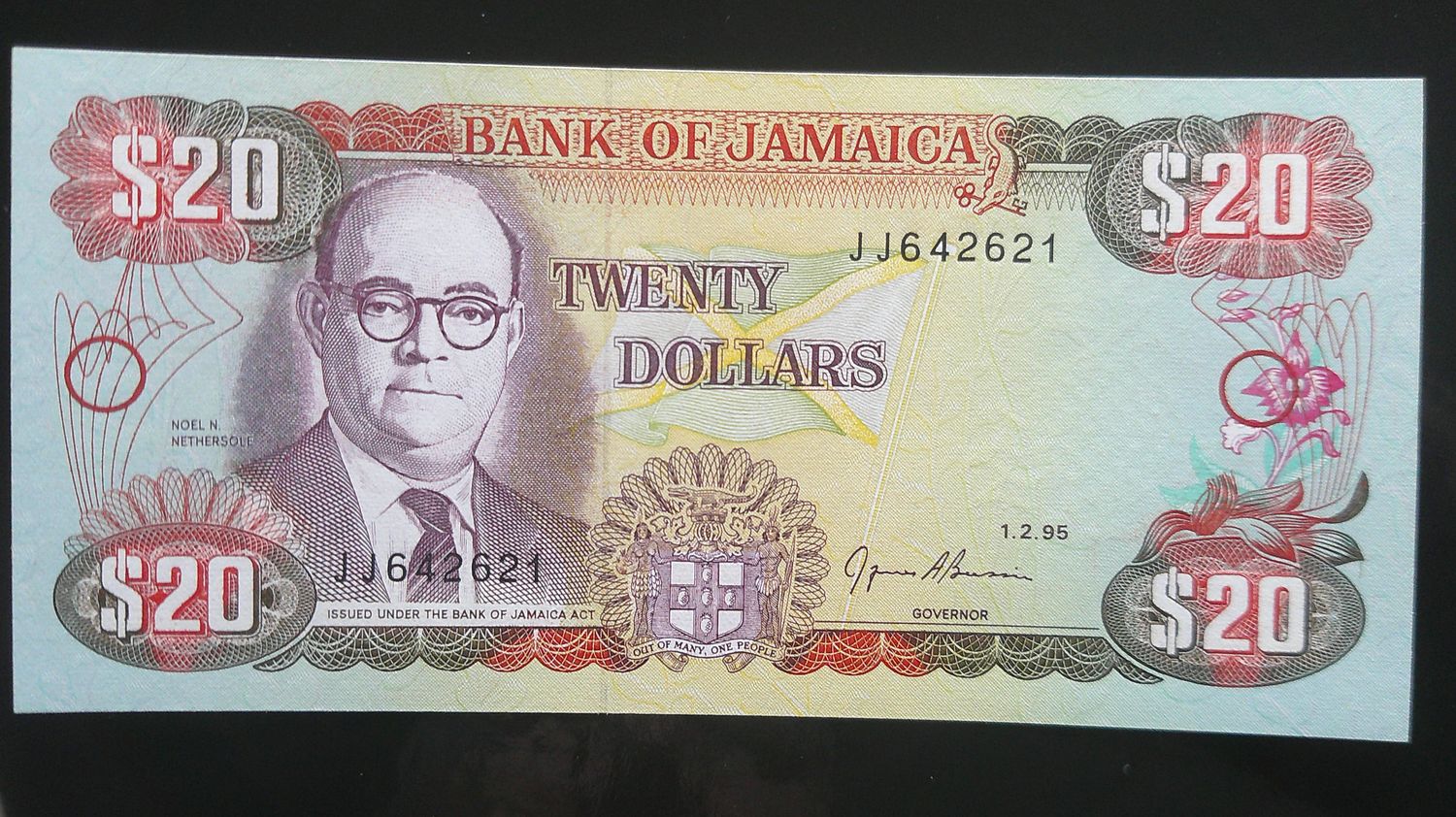 Jamaica 20 Dollars - 1995