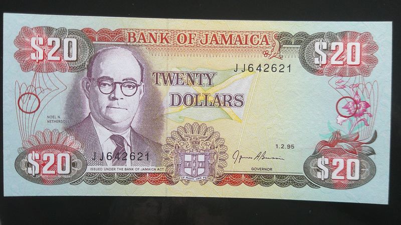Jamaica 20 Dollars - 1995