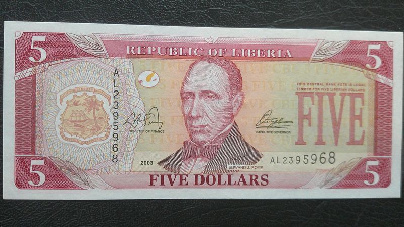 Liberia 5 Dollars - 2003