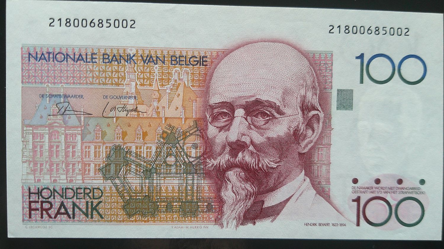 Belgium 100 Francs - 1982