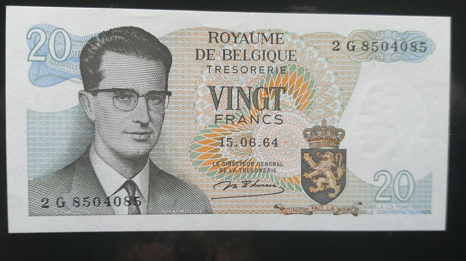 Belgium 20 Francs - 1964