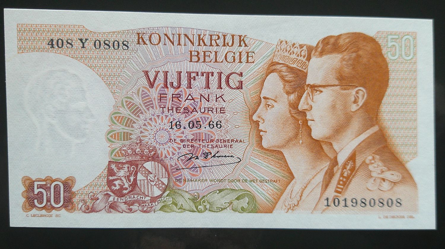 Belgium 50 Francs - 1966